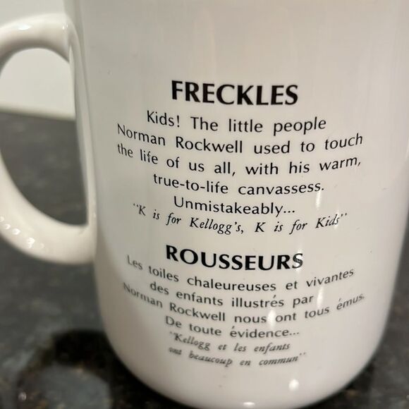 Vintage Kellogg's Kids Norman Rockwell Corn Flakes Mugs - Set of Two - Picture 8 of 8